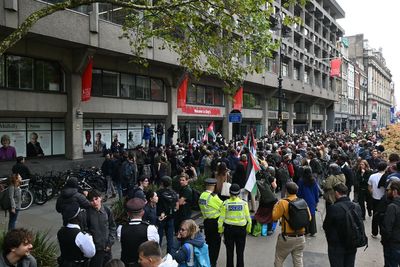 Watch: Clashes as pro-Palestine protests in London on October 7 anniversary