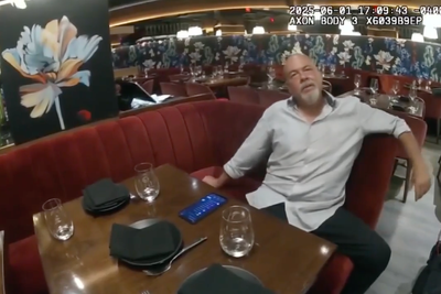 ‘Call Gordon Ramsay!’: Moment man is arrested at restaurant claiming famed chef owed him $6 million