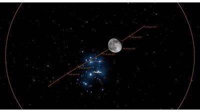 The moon meets up with the Seven Sisters tonight. Here's how to see it