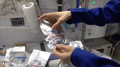 Chinese space station astronauts feast on spicy lamb, mooncakes for mid-autumn festival (video)