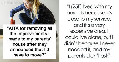 Parents Kick Out Daughter So They Can Move Into Her Remodeled Room, She Takes It All Away