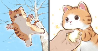 50 Irresistibly Cute Cat Illustrations That Might Make You Smile