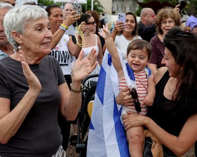 ‘It feels like a dream’: protests come to end as Israelis sing in ‘hostages square’