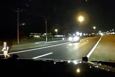 Police save toddler running down side of Florida highway at night