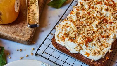 The unexpected ingredient in this seasonal cake brings moreish hint of savoriness to an otherwise sweet treat – spoiler alert, it's a vegetable