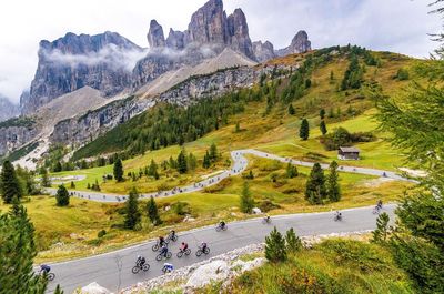 Could this be the happiest ride on Earth? Cycling on car free roads in the Dolomites might be hard, but it's also pure joy