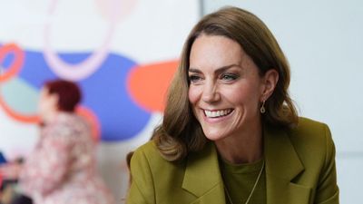 Kate Middleton champions Victoria Beckham in olive green power suit with an autumnal twist