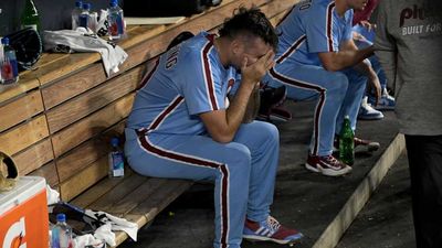 Sad Photo of Phillies Catcher Pointing to First Base Before Brutal Error Is Going Viral