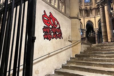 Anger over ‘sacrilegious’ graffiti art installation at Canterbury Cathedral