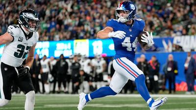Cam Skattebo is the first Giants' rookie RB with three rushing touchdowns since 1971