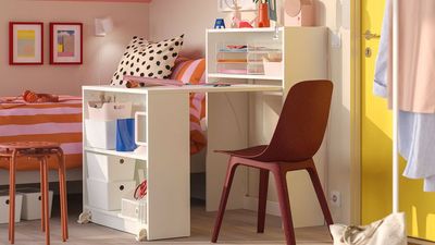 IKEA's latest version of the Billy bookcase now comes with a foldable table, and it's ideal for small spaces