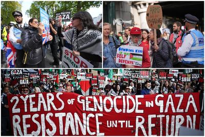 London protests LIVE: Police arrest Youth Demand activists as hundreds of thousands take part in huge Gaza march