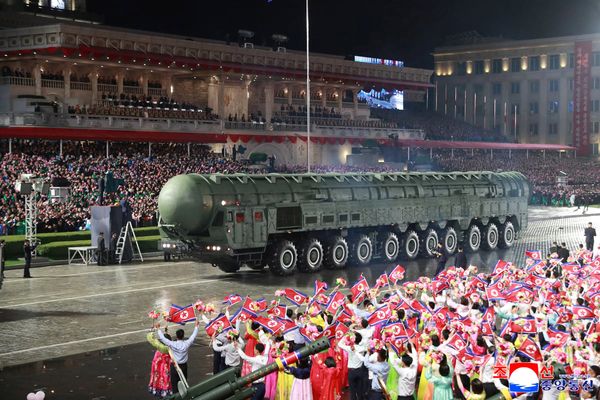 North Korea parades its new Hwasong-20 intercontinental ballistic missile in front of Chinese and Russian leaders