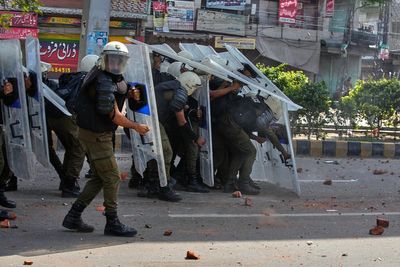 Arrests at pro-Palestinian protest after violence flares in Pakistan's eastern city of Lahore