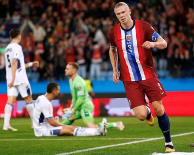 Erling Haaland hat-trick helps Norway sink Israel against backdrop of protests