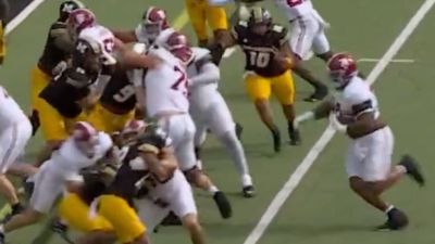 Alabama's 366-Pound Lineman Converted Key First Down Out of Wildcat Formation