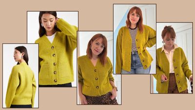 A colour pop cardigan is an easy way to lift your look and your mood - here's my favourite of the season