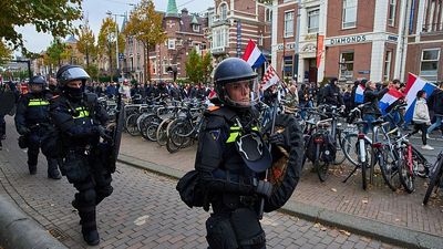 Dozens arrested after anti-immigration protest in Amsterdam escalates