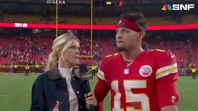 Patrick Mahomes Didn't Look Happy in Postgame Interview After Lions-Chiefs Skirmish