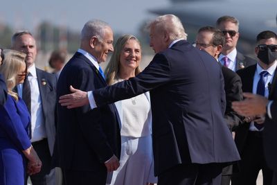 Trump says ‘everybody is happy’ as he arrives in Israel to meet freed hostage families
