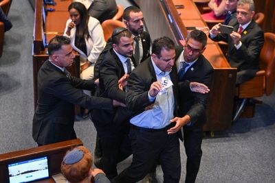 Watch: Trump’s historic Middle East speech interrupted by Israeli politicians