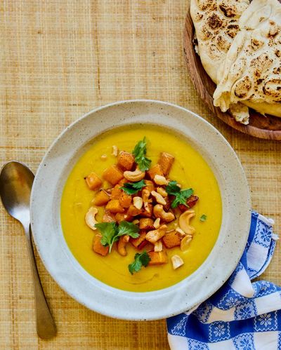Rukmini Iyer’s quick and easy lime dal with roast squash and chilli cashews – recipe