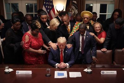A third of Americans believe Trump’s rise to power is part of God’s plan as he leans further into MAGA evangelicalism