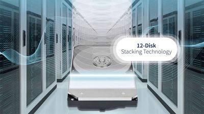 Toshiba touts industry-first 12-disk HDD stacking technology, will pair with microwave-based recording tech — says advance will enable 40TB drives in 2027