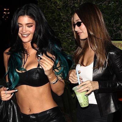 Kylie Jenner and Hailey Bieber Bring King Kylie Out of Retirement in Matching Leather Looks