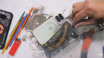 Pixel 10 Pro Fold smokes up and explodes during JRE's durability test