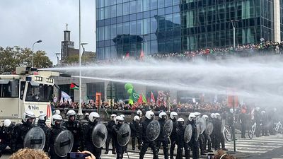Belgian police clash with protesters as austerity anger grips Brussels