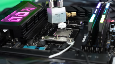 Der8auer rigs up exotic spray cooling for Ryzen 7 9800X3D, but don't get excited just yet — supercomputer cooling method underperforms due to partial IHS coverage
