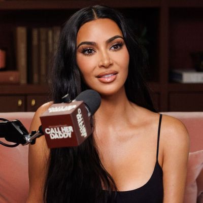 Kim Kardashian Styles Skintight SKIMS for the 'Call Her Daddy' Podcast Hot Seat