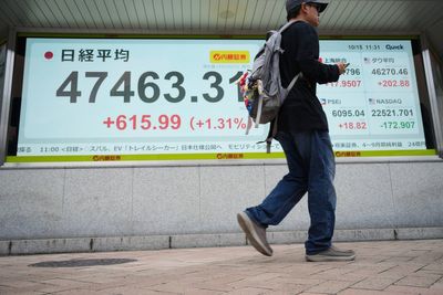 Asian shares are mostly higher after Wall St ends an erratic day with gains