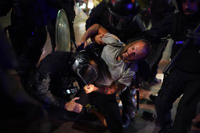 Clashes in Barcelona as pro-Palestine protest turns violent