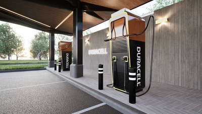 Duracell's new EV chargers look like giant AA batteries — and that is brand recognition I can get behind