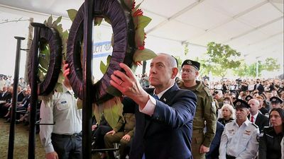 Israel holds memorial ceremony marking anniversary since 7 October Hamas-led attack