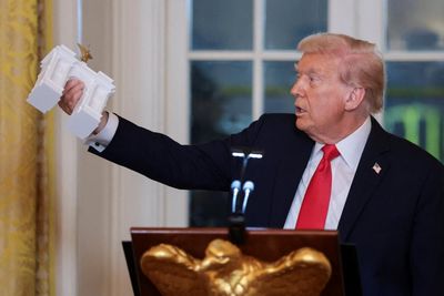 Waving his flag all over the place: Trump adds ‘Arc de Trump’ to presidential renovations