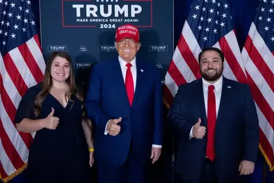 Trump photo with Republicans in racist text scandal emerges after Vance calls furor over pro-Nazi messages ‘pearl clutching’