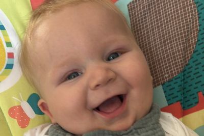 Baby diagnosed ‘completely out of the blue’ with rare cancer in genetic screening