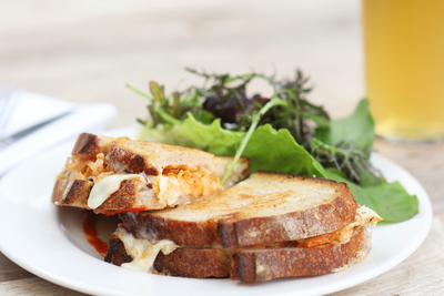 The ultimate kimchi and taleggio cheese toastie for cosy autumn lunches