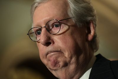 ‘He got yanked down by the depths of hell’: 83-year-old MAGA senator Mitch McConnell fell down again, ironically when asked about ICE