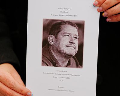 ‘One in a million’: tributes paid to Matt Beard at memorial service in Liverpool