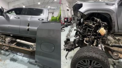 Couple drops truck off for warranty work and gets a call saying it ‘fell off the lift overnight’. Now dealership wants them to pay $12K