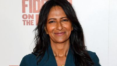 Ranvir Singh's teal corduroy jumpsuit is a beautiful denim alternative that takes mere moments to style