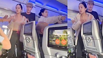 ‘Nothing beats a JetBlue passenger’: Woman on a JetBlue flight mistakes the PTU sound for a malfunction. She runs straight to the emergency exit