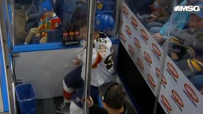 Brad Marchand Ripped Rasmus Dahlin's Helmet to Shreds in Penalty Box After Scrum
