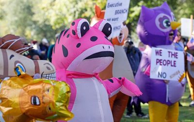 Trump news at a glance: Inflatable costumes aplenty as millions march against president