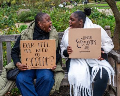 ‘A kind of therapy’: scream club brings Londoners together to ‘let it all out’