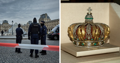 Chainsaw-Wielding Thieves Drop Priceless Crown Outside The Louvre In Bizarre Scooter Getaway